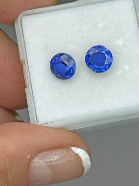 Certified Blue Sapphire Pair